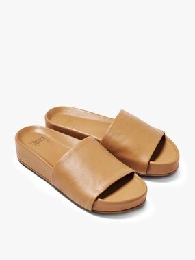 beek Pelican Leather Platform Sandal in Honey Size 6